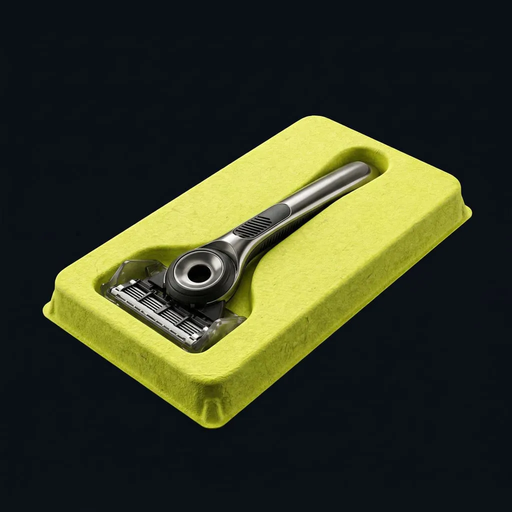 Paper Inlay Green Virgin Fibre Razor Product Fixation ScaPAP — Scafa Thermoforming