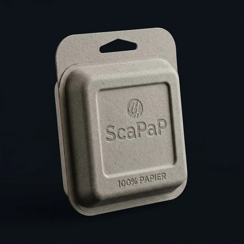 Paper Seal Blister ScaPAP Grey Board 100% Recycled Paper Plastic-Free Sealable — Scafa Thermoforming