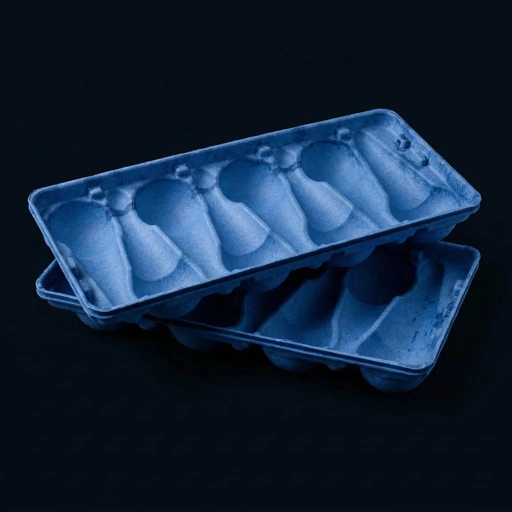 Paper Blister Blue Virgin Fibre Stacking Nubs Automated Filling ScaPAP Recyclable — Scafa Thermoforming