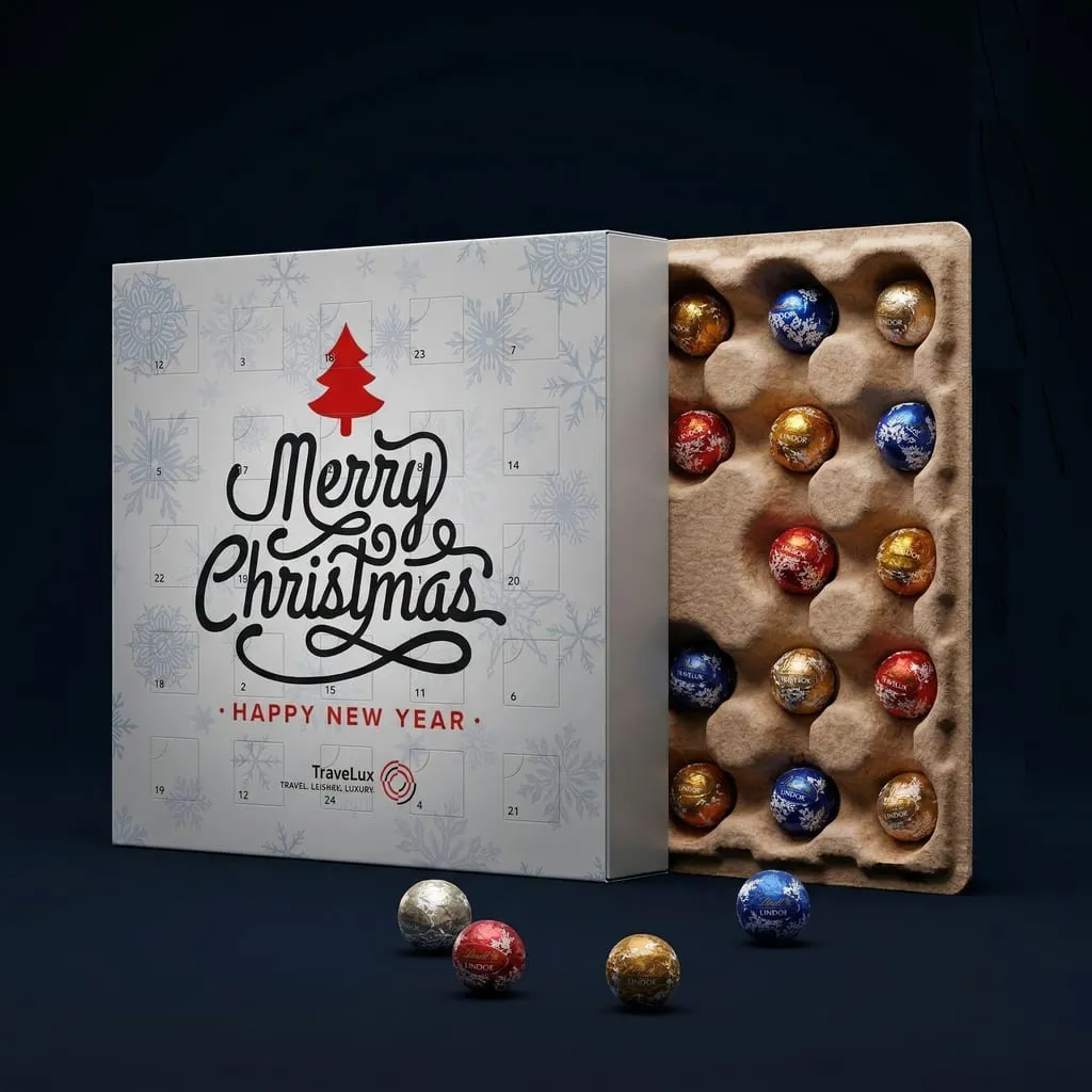 Adventskalender Einlage Papier Pralinen Altpapier recycelbar plastikfrei — Scafa Thermoforming